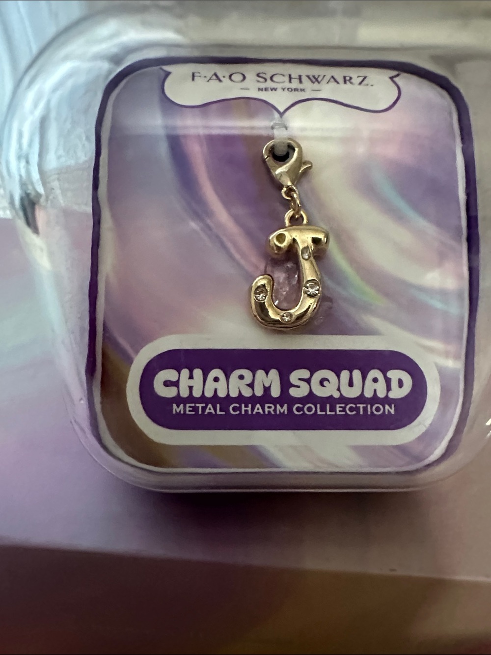 F.A.O. Schwarz Gold Initial 'J' Charm - Charm Squad NWT